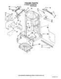 FRAME PARTS Diagram and Parts List for KUCS03FTPA3  KitchenAid Trash Compactor