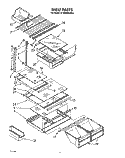 SHELF Diagram and Parts List for ET20GMXXN01  Whirlpool Refrigerator