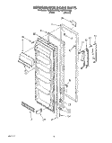 REFRIGERATOR DOOR Diagram and Parts List for RS20CKXAW00  Roper Refrigerator