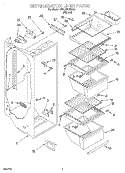 REFRIGERATOR LINER Diagram and Parts List for 7ED20TKXDN02  Whirlpool Refrigerator