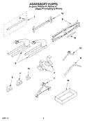 ACCESSORY PARTS Diagram and Parts List for PVBC600LY1  Whirlpool Cabinet