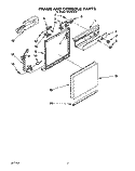 FRAME AND CONSOLE Diagram and Parts List for WU3006X3  Roper Dishwasher