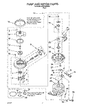 PUMP AND MOTOR Diagram and Parts List for DP920QWDB3  Whirlpool Dishwasher