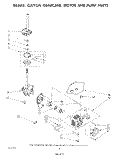 BRAKE, CLUTCH, GEARCASE, MOTOR AND PUMP Diagram and Parts List for LA5700XSW1  Whirlpool Washer