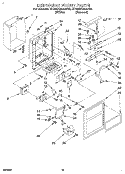 DISPENSER FRONT Diagram and Parts List for ET22DQRAN00  Whirlpool Refrigerator