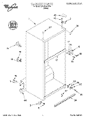 CABINET Diagram and Parts List for ET18SCRFW04  Whirlpool Refrigerator
