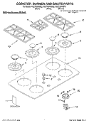 SECTION Diagram and Parts List for KGCT365GBT2  KitchenAid Cooktop