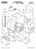 OVEN PARTS Diagram and Parts List for IBS550PRQ04  Whirlpool Wall Oven