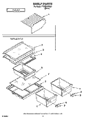 SHELF PARTS, OPTIONAL PARTS Diagram and Parts List for TT18SKXRD00  Estate Refrigerator