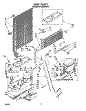 UNIT Diagram and Parts List for ET18MKXSW03  Whirlpool Refrigerator