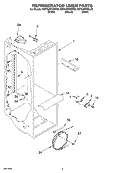 REFRIGERATOR LINER PARTS Diagram and Parts List for KSFS25FKWH00  KitchenAid Refrigerator