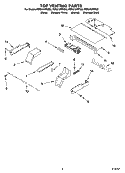 TOP VENTING PARTS, OPTIONAL PARTS Diagram and Parts List for RBS275PRB00  Whirlpool Wall Oven