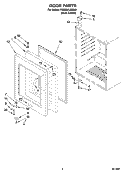 Part Location Diagram of WP9872207S Whirlpool Door Handle - Stainless