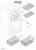 LINER PARTS Diagram and Parts List for EVL181NXTQ01  Whirlpool Freezer