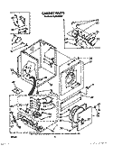 CABINET Diagram and Parts List for GL3030WW0  Roper Dryer