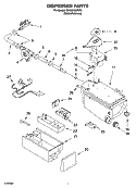 DISPENSER PARTS Diagram and Parts List for GHW9160PW0  Whirlpool Washer