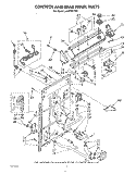 CONTROL AND REAR PANEL Diagram and Parts List for LA5578XTG0  Whirlpool Washer