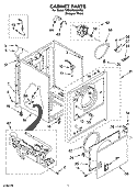 CABINET PARTS Diagram and Parts List for 7MSGDX600MQ0  Whirlpool Dryer