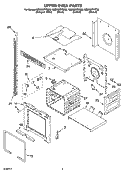 UPPER OVEN PARTS Diagram and Parts List for GBD307PRS00  Whirlpool Wall Oven