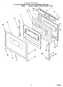 DOOR, LIT/OPTIONAL Diagram and Parts List for SF325PEGZ0  Whirlpool Range