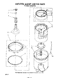 AGITATOR, BASKET AND TUB Diagram and Parts List for LA6000XPW2  Whirlpool Washer