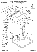 TOP AND CONSOLE PARTS Diagram and Parts List for CGDS563SQ0  Crosley Dryer