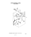 OVEN ELECTRICAL Diagram and Parts List for SF3600EPW1  Whirlpool Range