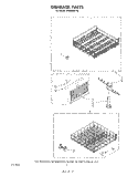 DISHRACK Diagram and Parts List for DP8500XTN0  Whirlpool Dishwasher