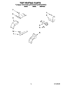 TOP VENTING PARTS, OPTIONAL PARTS Diagram and Parts List for KESK901SBL02  KitchenAid Range