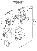 ICEMAKER PARTS, OPTIONAL PARTS (NOT INCLUDED) Diagram and Parts List for GD5VVAXTY00  Whirlpool Refrigerator