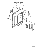 INNER DOOR Diagram and Parts List for DU5200XW1  Whirlpool Dishwasher