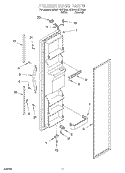 FREEZER DOOR Diagram and Parts List for 8ED22PQXFN00  Whirlpool Refrigerator