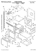 OVEN, LITERATURE Diagram and Parts List for KEBC276KWH1  KitchenAid Wall Oven