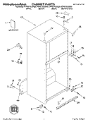 CABINET PARTS Diagram and Parts List for KTRS21KLSS00  KitchenAid Refrigerator