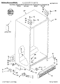 CABINET, LITERATURE Diagram and Parts List for KSRS25QGWH05  KitchenAid Refrigerator