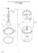 AGITATOR, BASKET AND TUB Diagram and Parts List for GCA2781XSW1  Whirlpool Washer