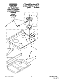COOKTOP Diagram and Parts List for FEP350YW1  Roper Range