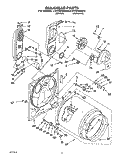 BULKHEAD Diagram and Parts List for LGV6848AN0  Whirlpool Dryer