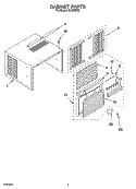 CABINET PARTS Diagram and Parts List for CA6WMR2  Crosley Air Conditioner