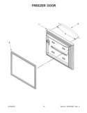 FREEZER DOOR Diagram and Parts List for KBFS25EWWH9  KitchenAid Refrigerator