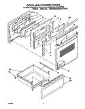 DOOR AND DRAWER Diagram and Parts List for RF366PXYN3  Whirlpool Range