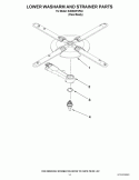 LOWER WASHARM AND STRAINER PARTS Diagram and Parts List for KUDS30FXPA3  KitchenAid Dishwasher