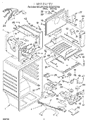 LINER Diagram and Parts List for 8ET22DKXFN00  Whirlpool Refrigerator