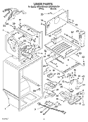 LINER Diagram and Parts List for GR9SHMXKQ01  Whirlpool Refrigerator