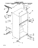 CABINET Diagram and Parts List for ET14UKXAN00  Whirlpool Refrigerator