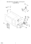 MAGNETRON AND AIRFLOW, LITERATURE Diagram and Parts List for MT2070XAB0  Whirlpool Microwave