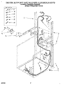 DRYER SUPPORT AND WASHER HARNESS Diagram and Parts List for LTG6234DQ0  Whirlpool Washer Dryer Combo