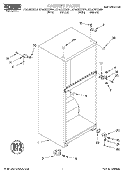 CABINET Diagram and Parts List for RT14DKYGW01  Roper Refrigerator