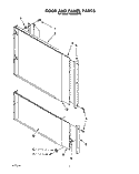 DOOR AND PANEL Diagram and Parts List for KUDM22HT0  KitchenAid Dishwasher