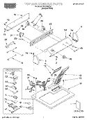 TOP AND CONSOLE, LIT/OPTIONAL Diagram and Parts List for RGS7648KQ1  Roper Dryer